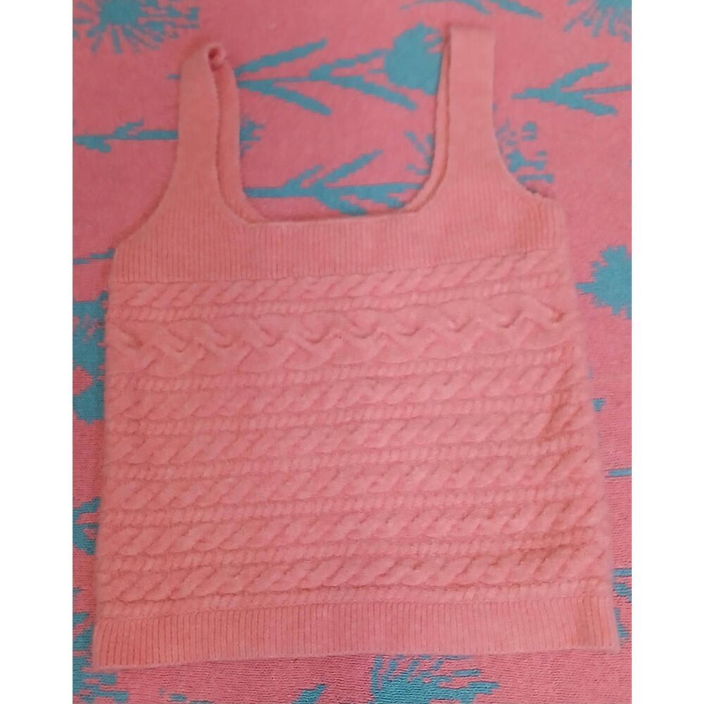 J.crew womens small square neck alpaca wool soft top pink barbie